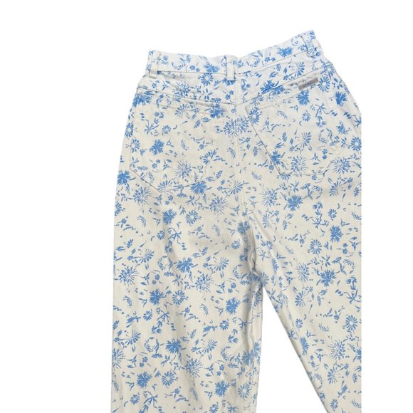 Vintage Sync Blue Floral 90s Jeans | Vintage Size 10 - Picture 5 of 7